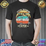 Social Distancing Expert Vintage Hippie Car Unisex T-Shirt