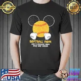 Softball Mom Like A Regular Mom Only Way Cooler Mickey Shirt