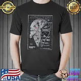 Star wars millienium falcon schematics graphic shirt
