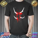The girl on the stag head design shirt