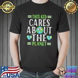 This kid cares planet save world hour earth day shirt