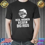 Trucker Truck Driver Girl Vintage Real Women Drive Big Rigs Premium T-Shirt