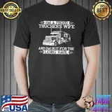 Trucker Truck Driver Wife Vintage I'M A Proud Trucker'S Wife Premium T-Shirt
