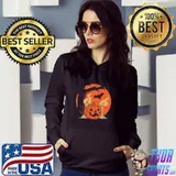 Vintage pumpkin scene halloween shirt