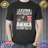 A Veteran Is Someone Who At One Point In Their Life America Flag eagle Shirt