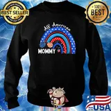 All American Mommy USA Flag Rainbow 4th Of July Patriotic T-Shirt Sweater