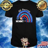 All American Mommy USA Flag Rainbow 4th Of July Patriotic T-Shirt