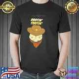 Animated rootin tootin cowboy cat design shirt