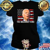 Anti Joe Biden The Malarkey King Pro Trump Ultra Maga King T-Shirt Ladies tee