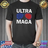 Anti Joe Biden Ultra Maga Funny American Flag Sunglasses T-Shirt