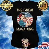 Anti Joe Biden Ultra Maga The Return Of The Great Maga King T-Shirt Ladies tee