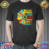 Daisy peace love equality diversity human rights LGBT pride shirt