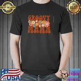 Groovy Mama Retro Matching Family Baby Shower Mother's Day T-Shirt