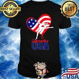 Gymnastics USA Support the Team US Flag 4th of July T-Shirt