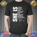 I am she is me feminist woman educated magic intelligent shirt
