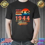 July 1944 78 Years Old Vintage Best Of 1944 78th Bday Gifts T-Shirt Unisex