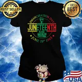 Juneteenth African American Freedom Black History June 19 T-Shirt Ladies tee