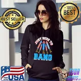 Just Here To Bang 4th July American Flag Funny Outfit T-Shirt