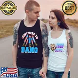 Just Here To Bang 4th July American Flag Funny Outfit T-Shirt Tank Top