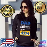 Mens Father's Day Funny Dad Definition Joke Papa Daddy Is ATM Premium T-Shirt