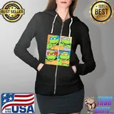 Ninja Turtle Art Poster Shirt Full Zip Hooded
