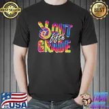 Peace Out Fifth Grade Tie Dye Funny Graduation 5th Grade T-Shirt