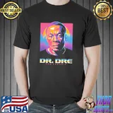 Retro gradient dr dre rapper shirt