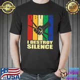Retro I Destroy Silence Drums T-Shirt