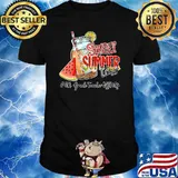 Sweet Summer Time 6th Grade Teacher Off Duty Melon Fruit Premium T-Shirt