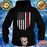 Swimming American Flag 4th of July Swimmer Premium T-Shirt Hoodie