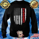 Swimming American Flag 4th of July Swimmer Premium T-Shirt Sweater
