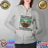 That's What I Do I Drink Coffee I Hate People And I Know Things Baby Yoda Shirt Full Zip Hooded