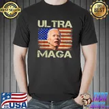 Ultra Maga Joe Biden US American Flag T-Shirt