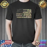 Ultra maga the great maga king pro Trump American flag shirt