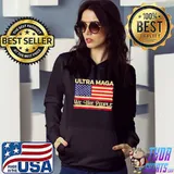 Ultra maga vintage American flag ultramaga retro Hoodie
