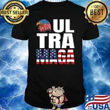 Ultra Mega Patriotic Trump Republicans USA Flag Apparel Tee Premium T-Shirt