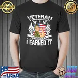 Veteran Nobody Gives Me This Title I Earned It American Flag Shirt