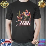 Vintage 80s style devin booker phoenix suns basketball shirt