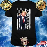 Vintage Grunge MAGA American Flag Pro Trump Ultra Maga Gifts T-Shirt