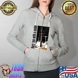 Womens Bury 'em with a Smile, prevent fires, bury powerlines T-Shirt Full Zip Hooded