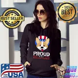 Womens Proud All-American Dog Mama T-Shirt