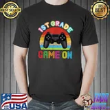 1st Grade Game On First Video Console Back To School Kid T-Shirt