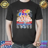 2022 national championship Kansas jayhawks men's basketball all player signatures shirt
