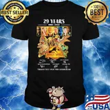29 years jurassic world 1993 2022 thank for memories signatures shirt