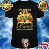 36 years of top gun thank you for the memories signatures shirt
