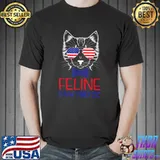 4th Of July Cat Independence Day Patriot USA For Cat Lover T-Shirt