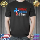 4th of july faithful forgiven free patriotic christian cross shirt