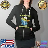 A Nurse I Am Save PEople I Do Baby Yoda Shirt Full Zip Hooded