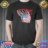 American patriotic basketball 4th of july us flag shirt