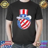 Basketball uncle sam hat 4th of july us flag shirt
